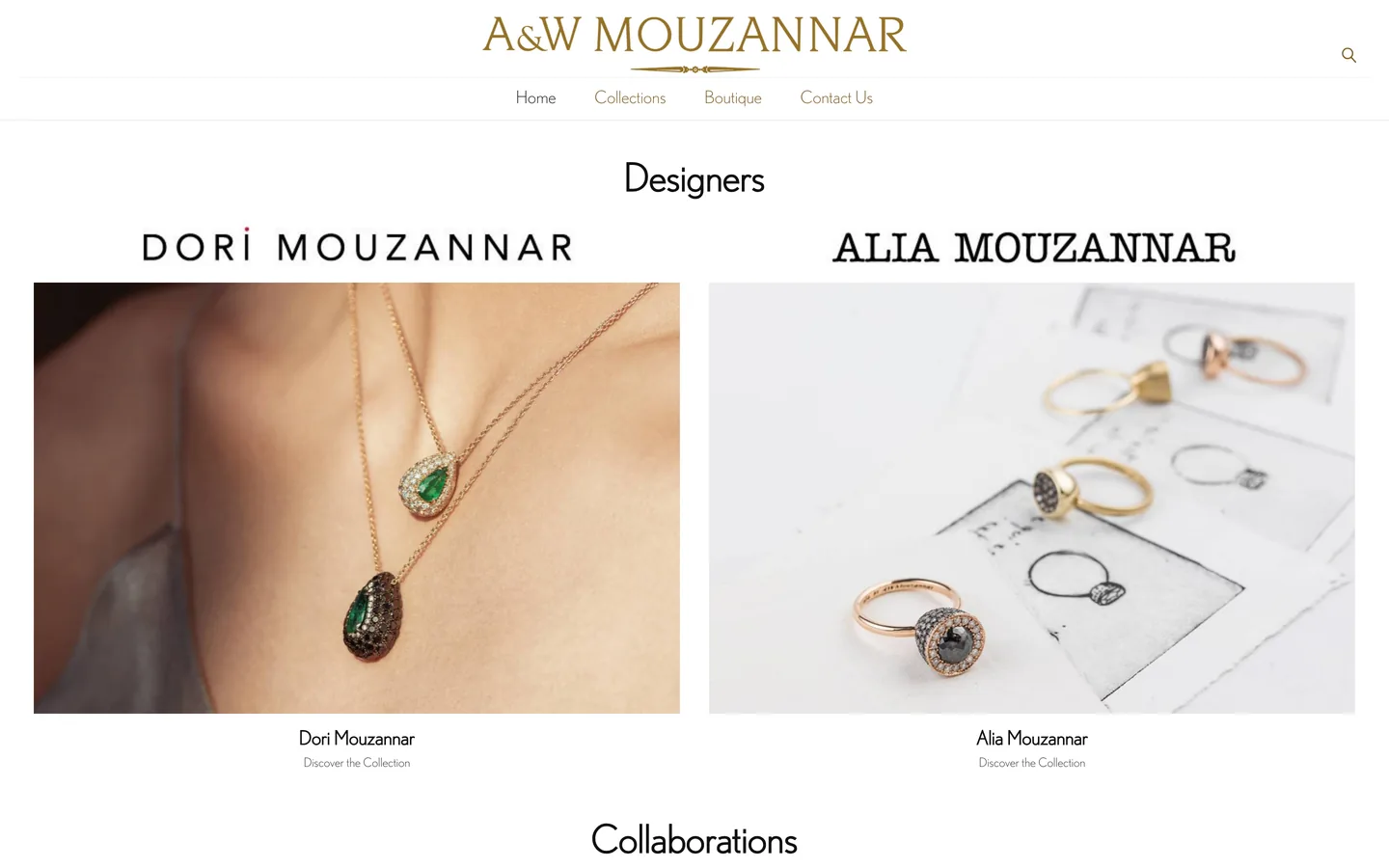 The A&W Mouzannar online store built by co.gent