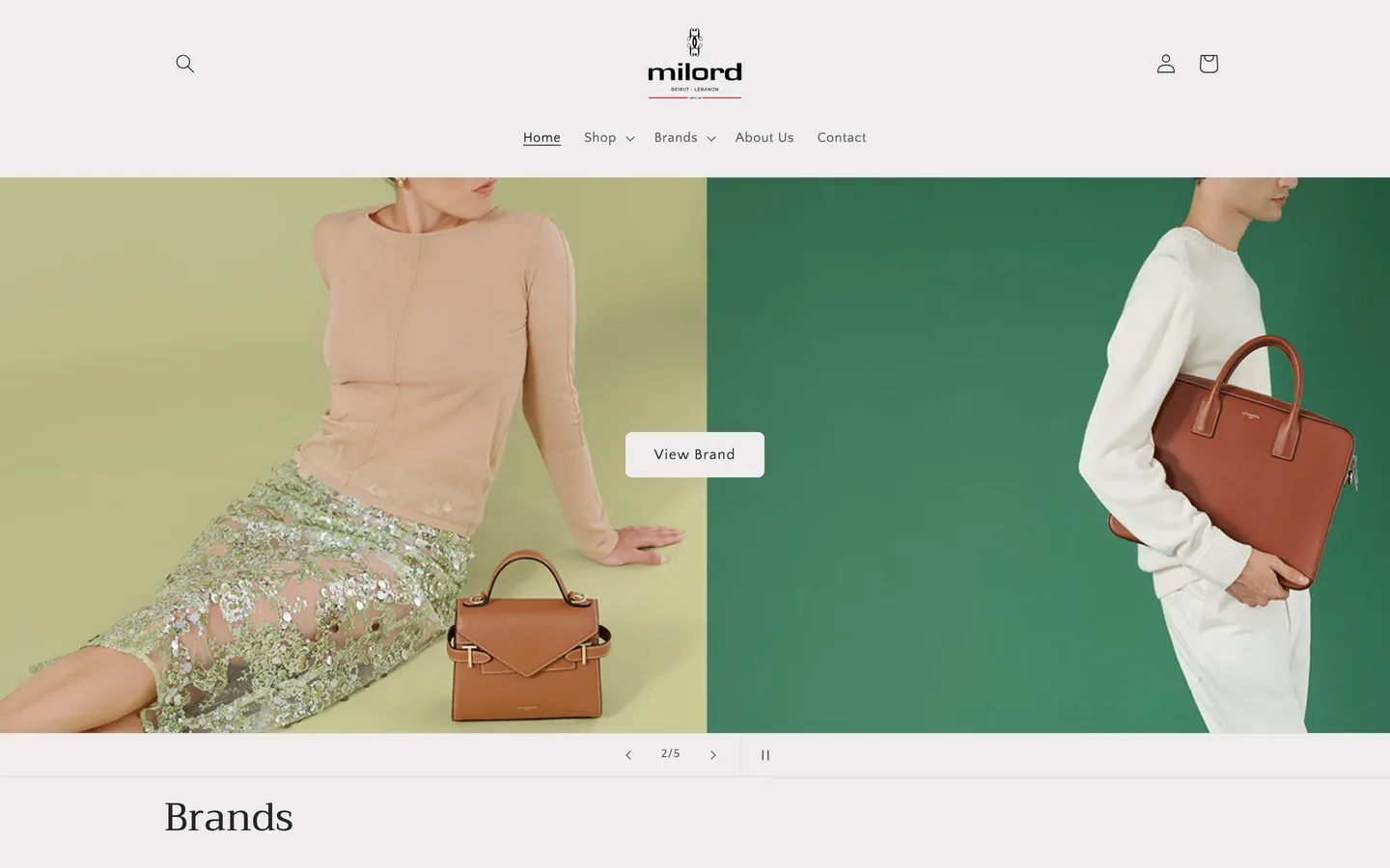 The Milord online store built by co.gent