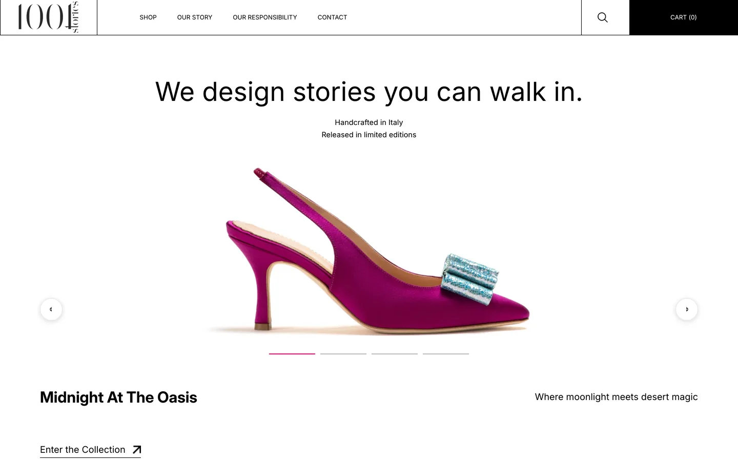 The 1001 Stories online store built by co.gent
