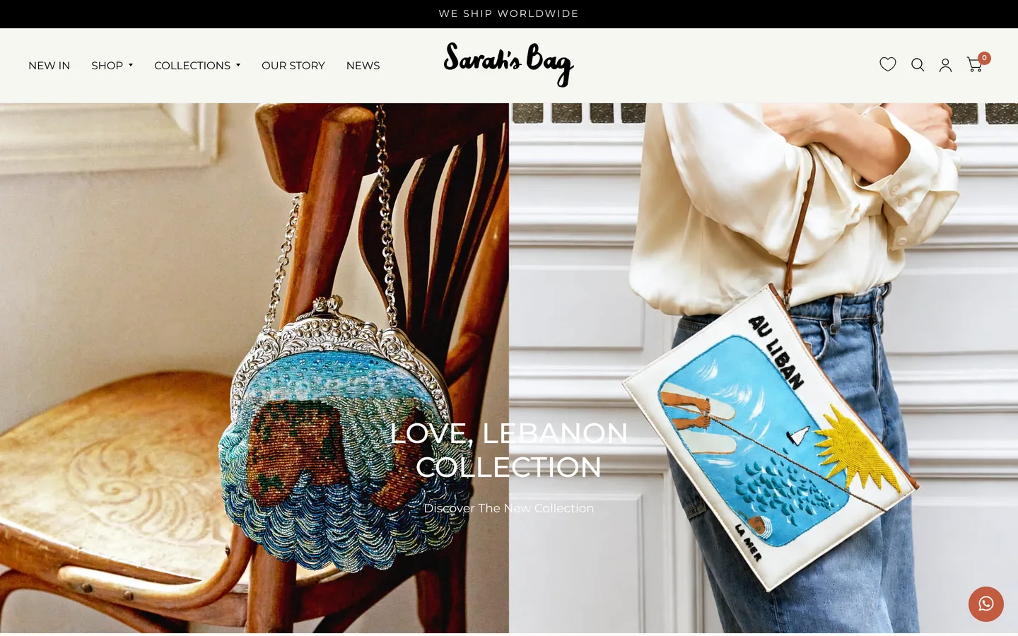The Sarah's Bag online store built by co.gent