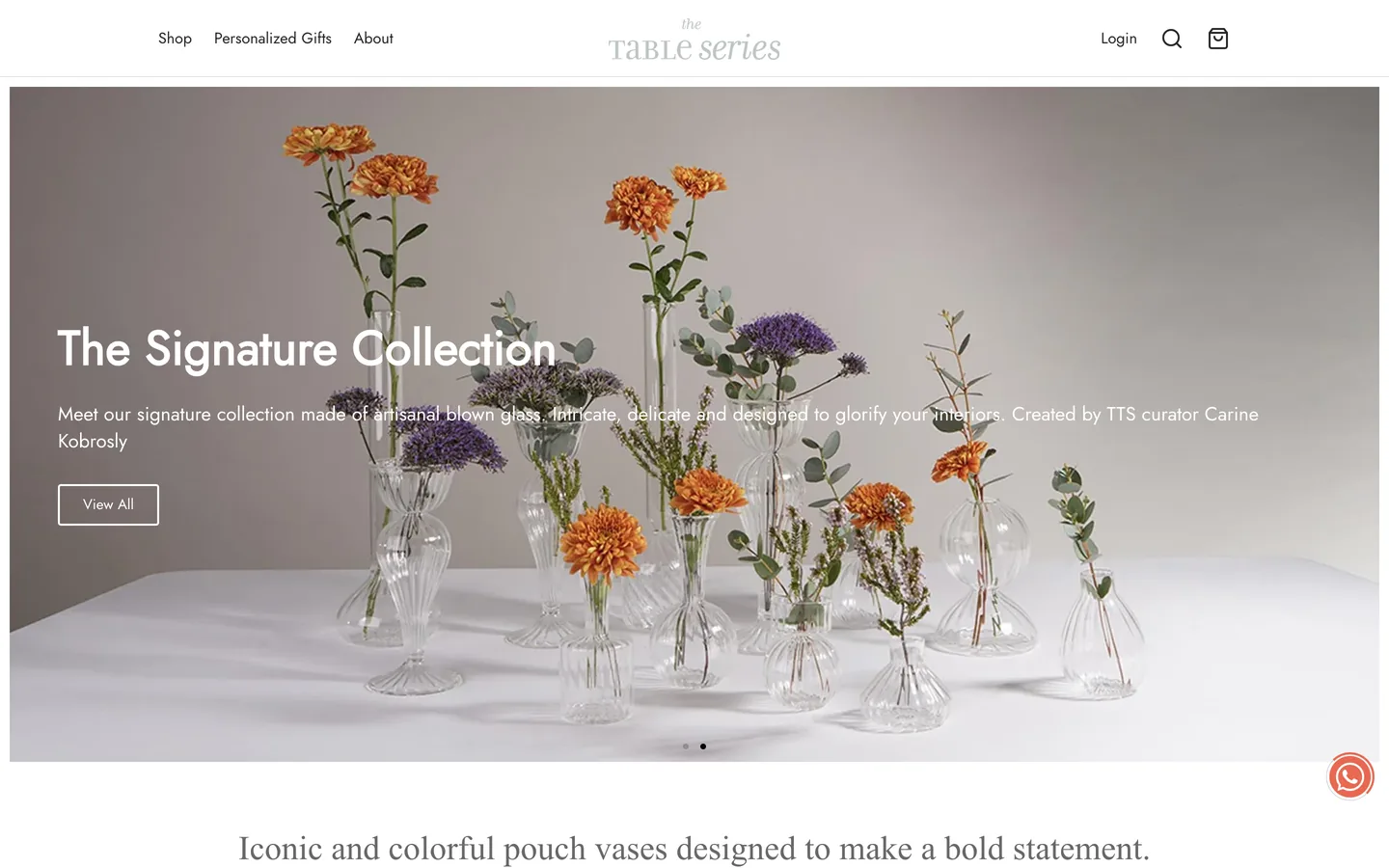 The The Table Series online store built by co.gent