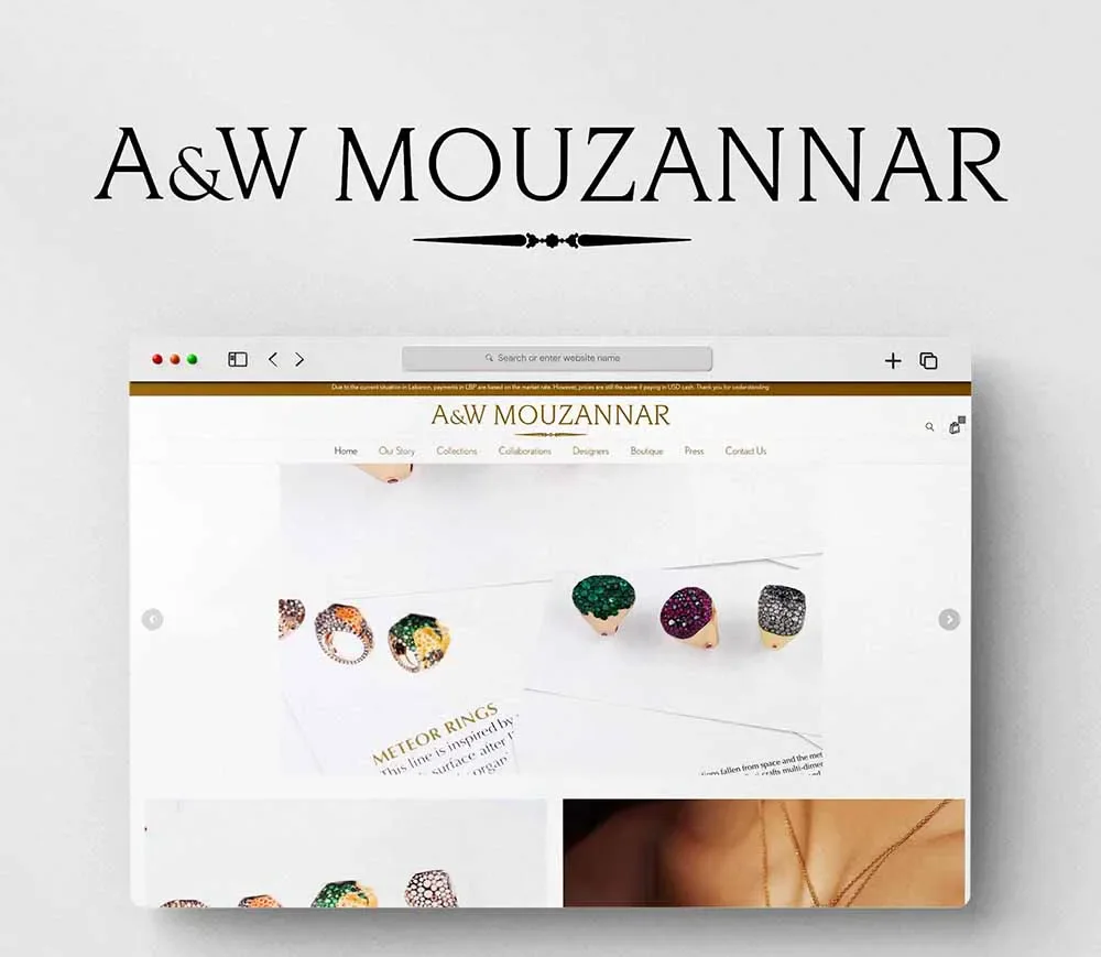 The A&W Mouzannar online store built by co.gent