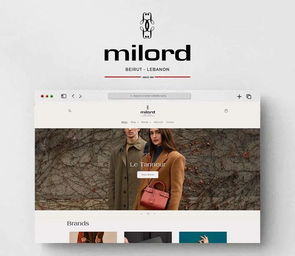 The Milord online store built by co.gent