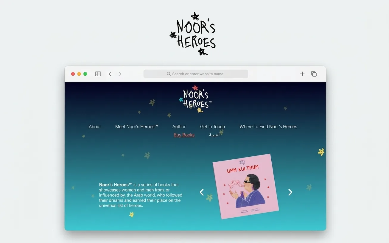The Noor's Heroes online store built by co.gent