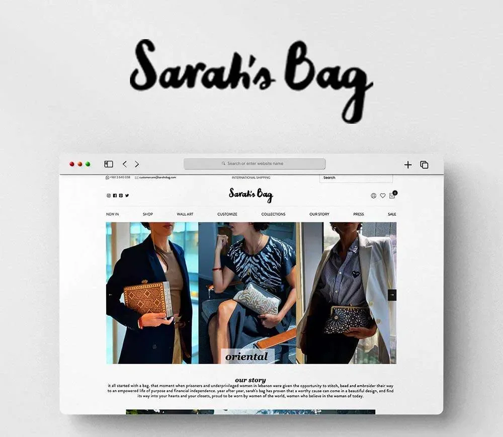 The Sarah's Bag online store built by co.gent